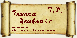 Tamara Menković vizit kartica